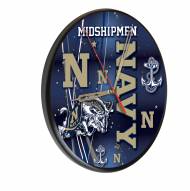 Navy Midshipmen Digitally Printed Wood Clock