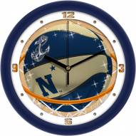 Navy Midshipmen Slam Dunk Wall Clock