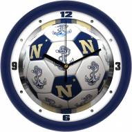 Navy Midshipmen Soccer Wall Clock