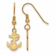 Navy Midshipmen Sterling Silver Gold Plated Small Dangle Earrings