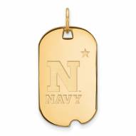 Navy Midshipmen Sterling Silver Gold Plated Small Dog Tag