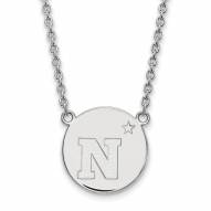 Navy Midshipmen Sterling Silver Large Pendant Necklace