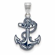 Navy Midshipmen Sterling Silver Large Pendant