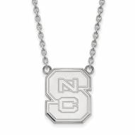 North Carolina State Wolfpack Sterling Silver Large Pendant Necklace