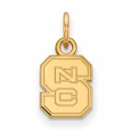 North Carolina State Wolfpack NCAA Sterling Silver Gold Plated Extra Small Pendant