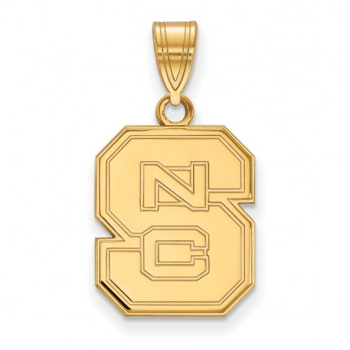 North Carolina State Wolfpack NCAA Sterling Silver Gold Plated Medium Pendant