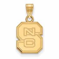 North Carolina State Wolfpack NCAA Sterling Silver Gold Plated Small Pendant