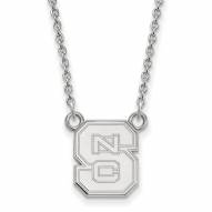 North Carolina State Wolfpack Sterling Silver Small Pendant Necklace