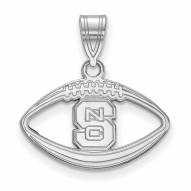 North Carolina State Wolfpack Sterling Silver Football Pendant