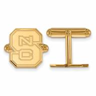 North Carolina State Wolfpack Sterling Silver Gold Plated Cuff Links