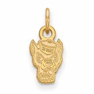 North Carolina State Wolfpack Sterling Silver Gold Plated Extra Small Pendant