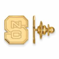 North Carolina State Wolfpack Sterling Silver Gold Plated Lapel Pin