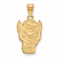 North Carolina State Wolfpack Sterling Silver Gold Plated Large Pendant