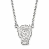 North Carolina State Wolfpack Sterling Silver Large Pendant Necklace