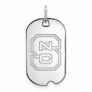 North Carolina State Wolfpack Sterling Silver Small Dog Tag