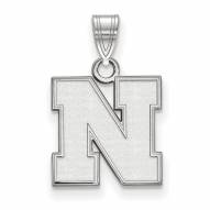 Nebraska Cornhuskers 10k White Gold Small Pendant