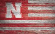 Nebraska Cornhuskers 11" x 19" Distressed Flag Sign