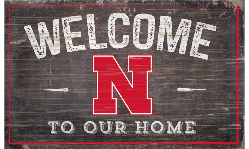 Nebraska Cornhuskers 11&quot; x 19&quot; Welcome to Our Home Sign