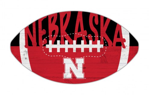 Nebraska Cornhuskers 12&quot; Football Cutout Sign