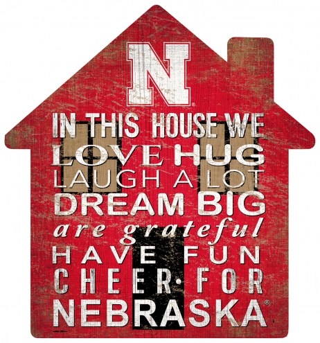 Nebraska Cornhuskers 12&quot; House Sign