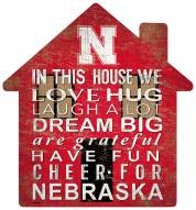 Nebraska Cornhuskers 12" House Sign