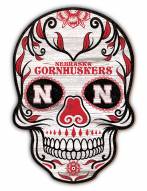 Nebraska Cornhuskers 12" Sugar Skull Sign