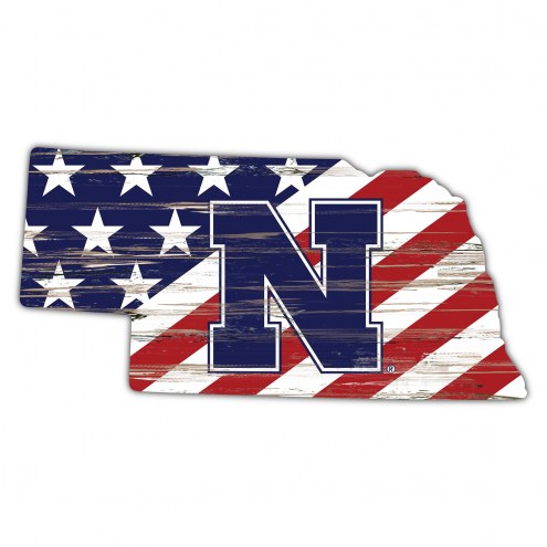 Nebraska Cornhuskers 12&quot; USA State Cutout Sign