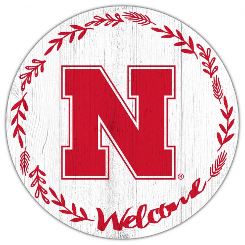 Nebraska Cornhuskers 12&quot; Welcome Circle Sign