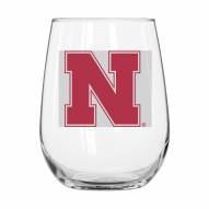 Nebraska Cornhuskers 16 oz. Gameday Curved Beverage Glass