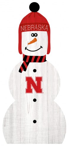 Nebraska Cornhuskers 31&quot; Snowman Leaner
