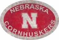 Nebraska Cornhuskers 46" Team Color Oval Sign