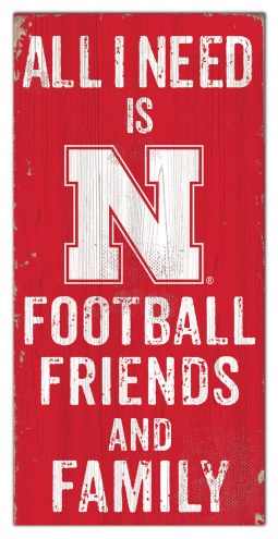 Nebraska Cornhuskers 6&quot; x 12&quot; Friends & Family Sign