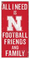 Nebraska Cornhuskers 6" x 12" Friends & Family Sign