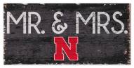 Nebraska Cornhuskers 6" x 12" Mr. & Mrs. Sign