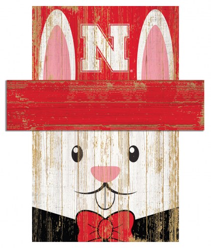 Nebraska Cornhuskers 6&quot; x 5&quot; Easter Bunny Head