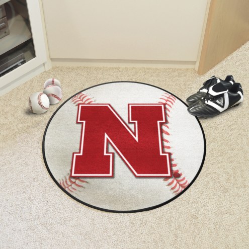 Nebraska Cornhuskers Baseball Rug