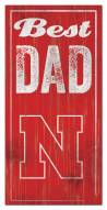 Nebraska Cornhuskers Best Dad Sign