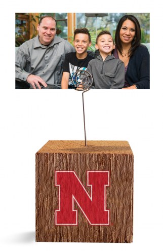 Nebraska Cornhuskers Block Spiral Photo Holder