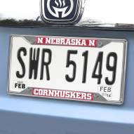 Nebraska Cornhuskers Chrome Metal License Plate Frame