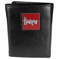Nebraska Cornhuskers Deluxe Leather Tri-fold Wallet in Gift Box