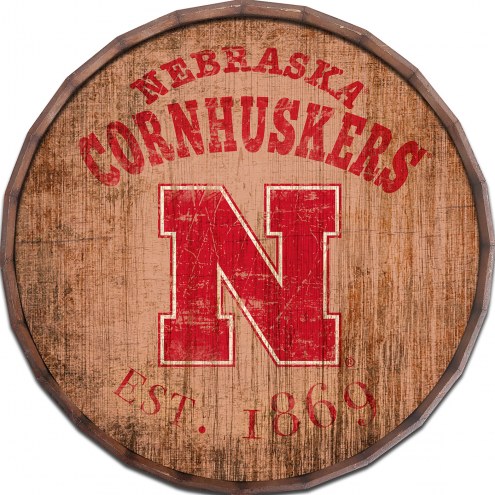 Nebraska Cornhuskers Established Date 16&quot; Barrel Top