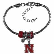 Nebraska Cornhuskers Euro Bead Bracelet