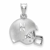 Nebraska Cornhuskers Sterling Silver Football Pendant