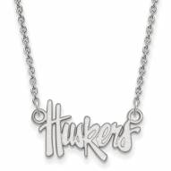 Nebraska Cornhuskers Sterling Silver Small Pendant Necklace
