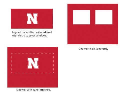Nebraska Cornhuskers Logo Canopy Sidewall Panel (Attaches to Window Sidewall)