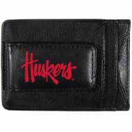 Nebraska Cornhuskers Logo Leather Cash and Cardholder