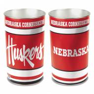 Nebraska Cornhuskers Metal Wastebasket