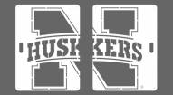 Nebraska Cornhuskers Lawn Stencil