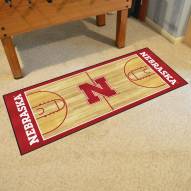 Nebraska Cornhuskers NCAA Basketball Court Runner Rug