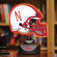 Nebraska Cornhuskers Neon Helmet Desk Lamp